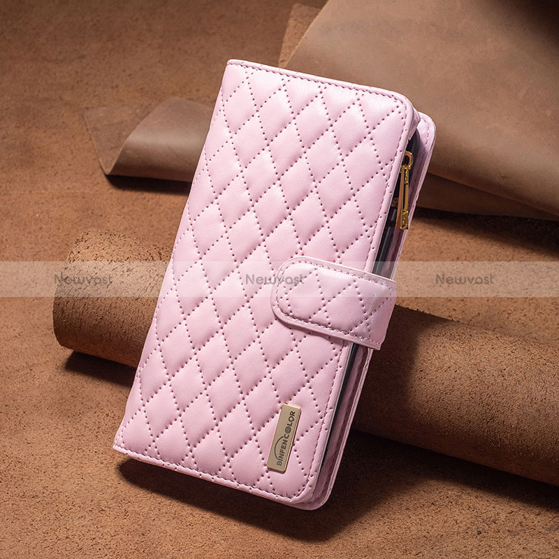 Leather Case Stands Flip Cover Holder B12F for Xiaomi Mi 13 Pro 5G Rose Gold