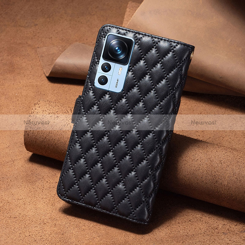 Leather Case Stands Flip Cover Holder B12F for Xiaomi Redmi K50 Ultra 5G