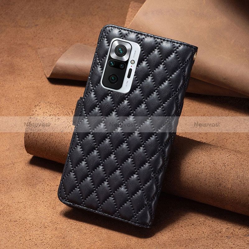 Leather Case Stands Flip Cover Holder B12F for Xiaomi Redmi Note 10 Pro Max