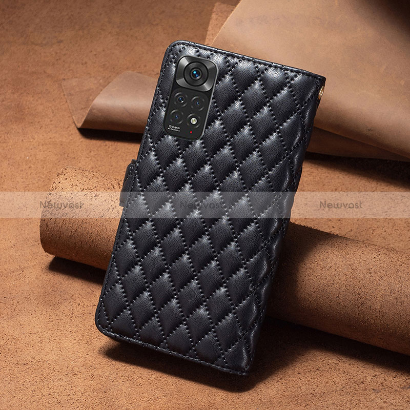 Leather Case Stands Flip Cover Holder B12F for Xiaomi Redmi Note 11S 4G