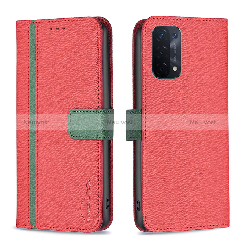 Leather Case Stands Flip Cover Holder B13F for Oppo A54 5G