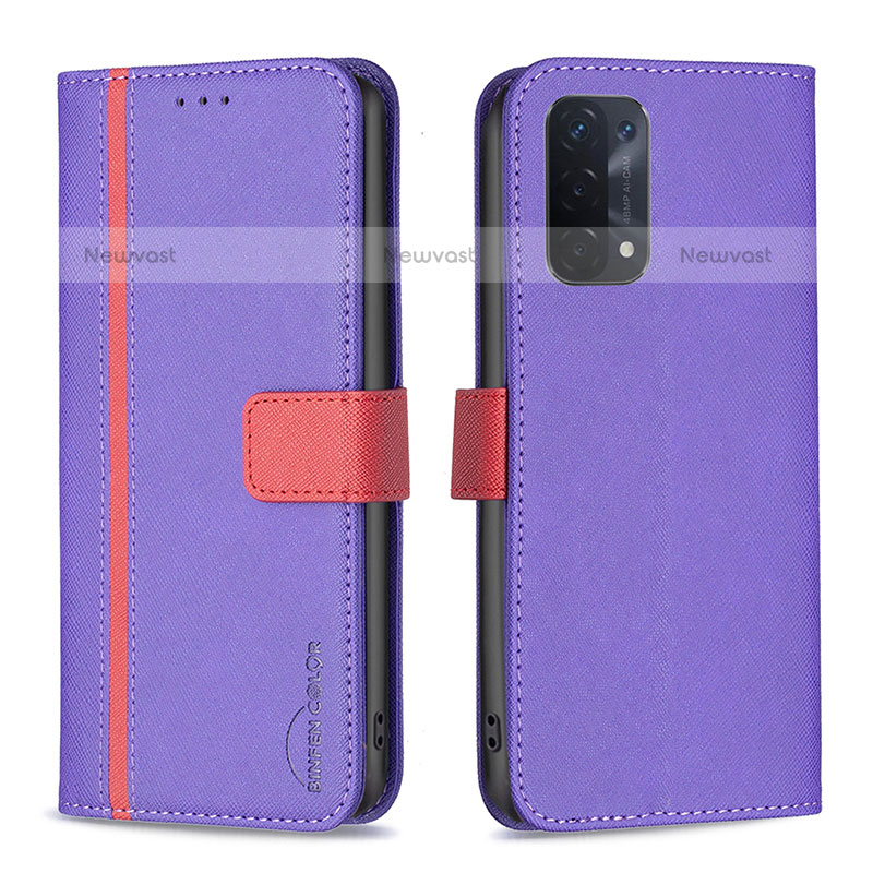 Leather Case Stands Flip Cover Holder B13F for Oppo A93 5G