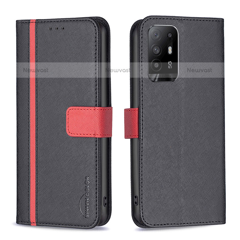 Leather Case Stands Flip Cover Holder B13F for Oppo A94 5G