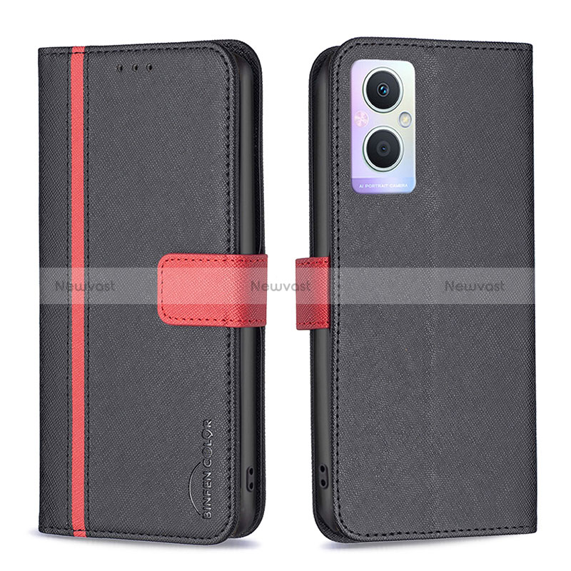 Leather Case Stands Flip Cover Holder B13F for Oppo A96 5G