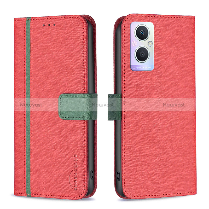 Leather Case Stands Flip Cover Holder B13F for Oppo A96 5G