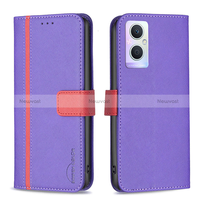 Leather Case Stands Flip Cover Holder B13F for Oppo A96 5G