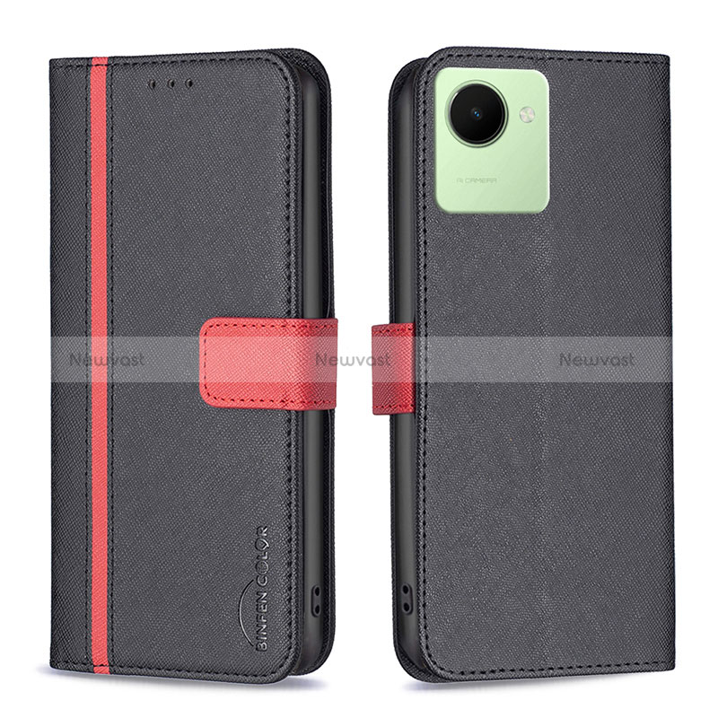 Leather Case Stands Flip Cover Holder B13F for Realme C30