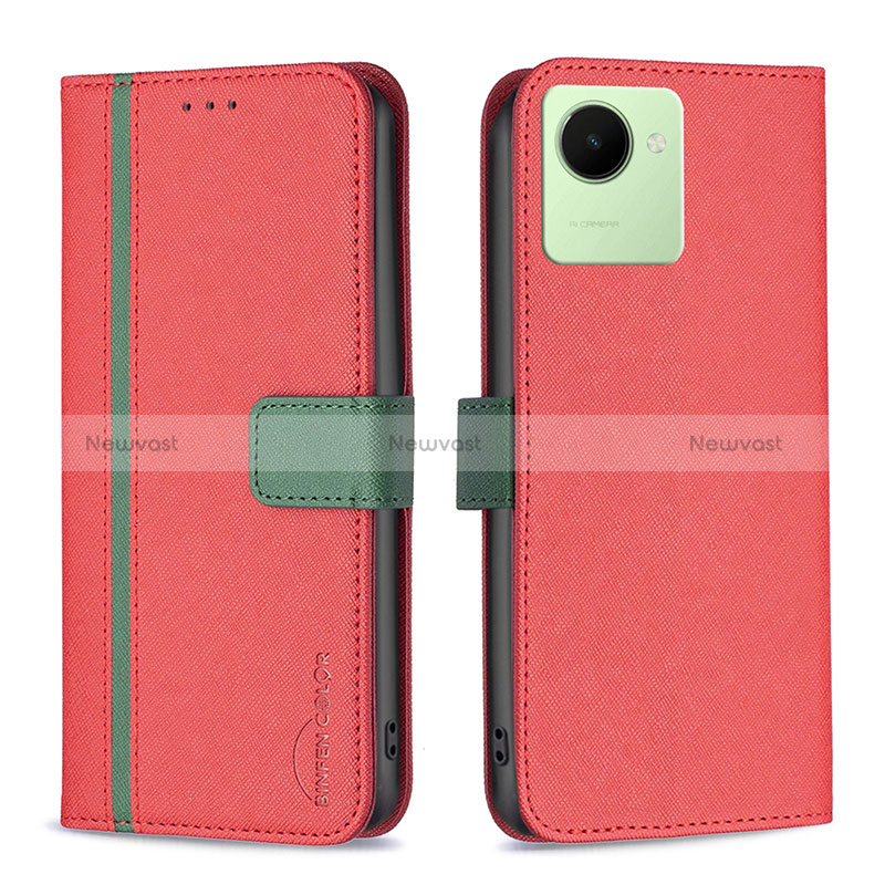 Leather Case Stands Flip Cover Holder B13F for Realme C30