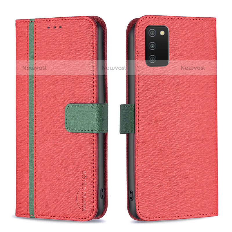 Leather Case Stands Flip Cover Holder B13F for Samsung Galaxy A02s