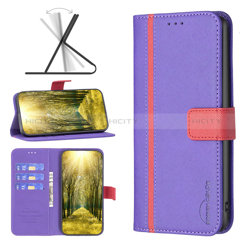 Leather Case Stands Flip Cover Holder B13F for Samsung Galaxy A04E