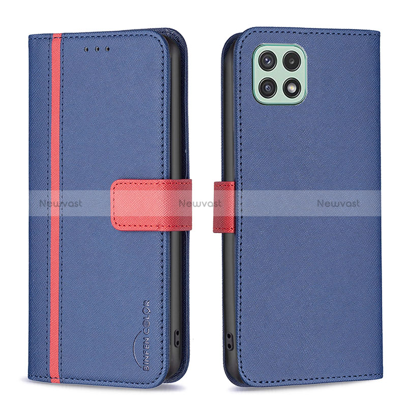 Leather Case Stands Flip Cover Holder B13F for Samsung Galaxy A22 5G