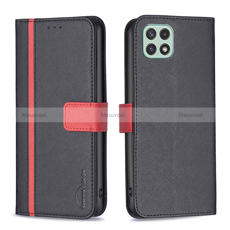 Leather Case Stands Flip Cover Holder B13F for Samsung Galaxy A22 5G