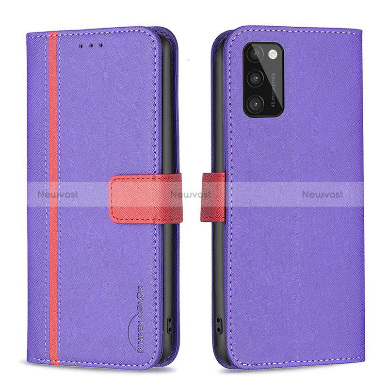 Leather Case Stands Flip Cover Holder B13F for Samsung Galaxy A41