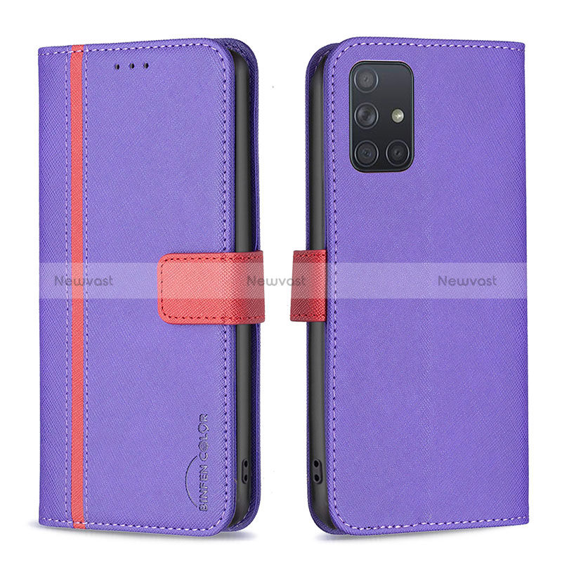 Leather Case Stands Flip Cover Holder B13F for Samsung Galaxy A71 5G