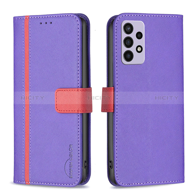 Leather Case Stands Flip Cover Holder B13F for Samsung Galaxy A72 4G
