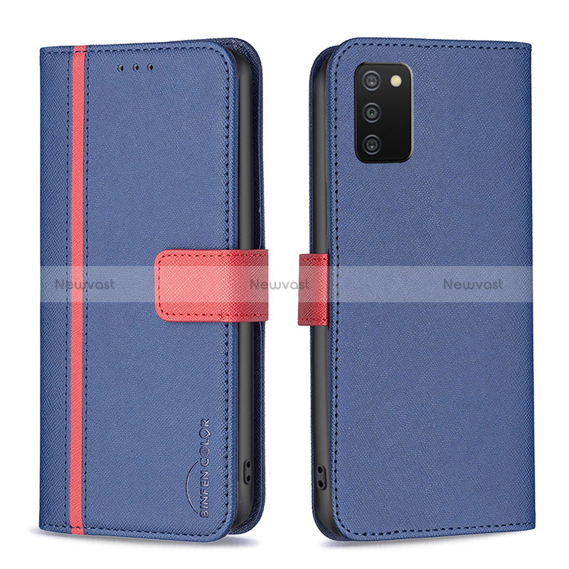 Leather Case Stands Flip Cover Holder B13F for Samsung Galaxy M02s