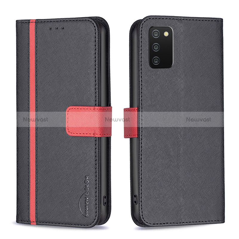 Leather Case Stands Flip Cover Holder B13F for Samsung Galaxy M02s