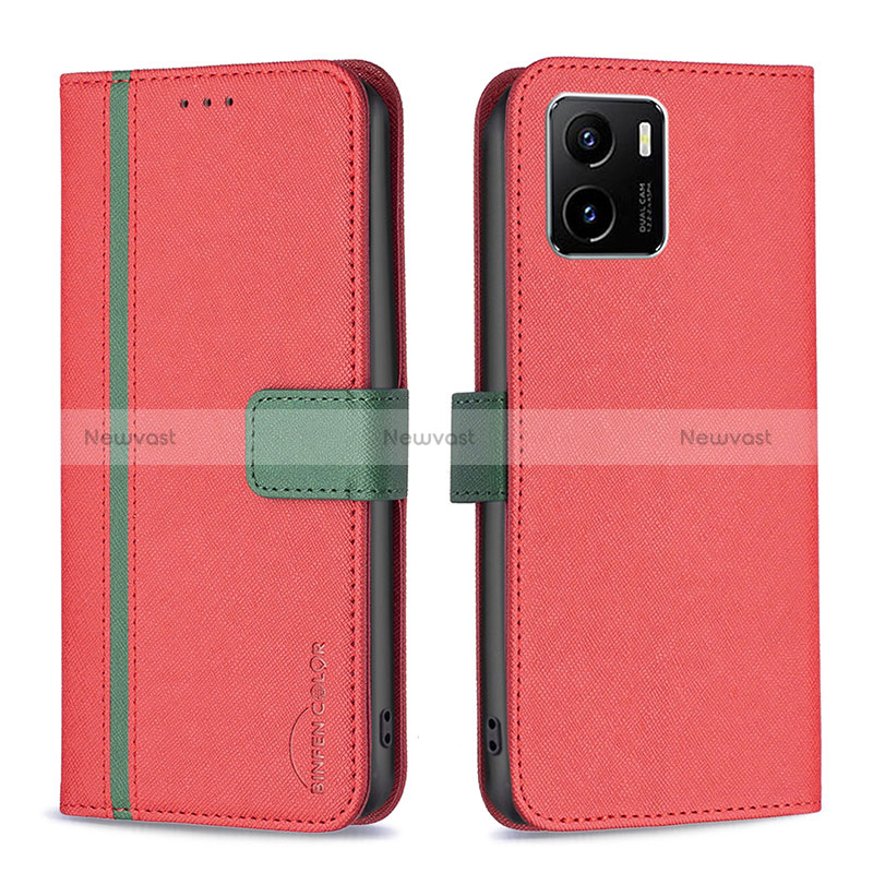 Leather Case Stands Flip Cover Holder B13F for Vivo Y10