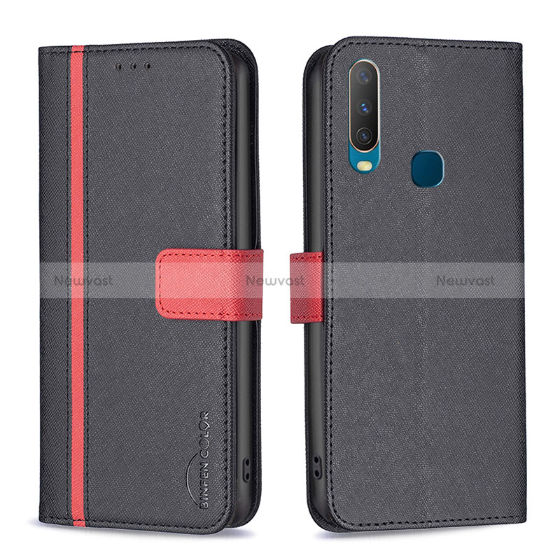 Leather Case Stands Flip Cover Holder B13F for Vivo Y11