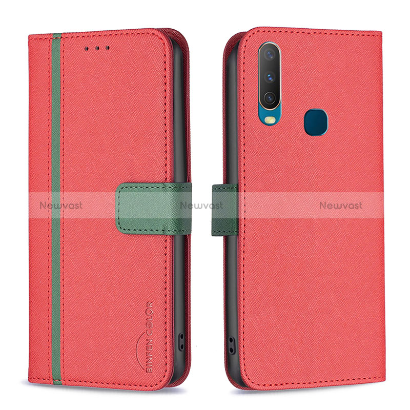 Leather Case Stands Flip Cover Holder B13F for Vivo Y11