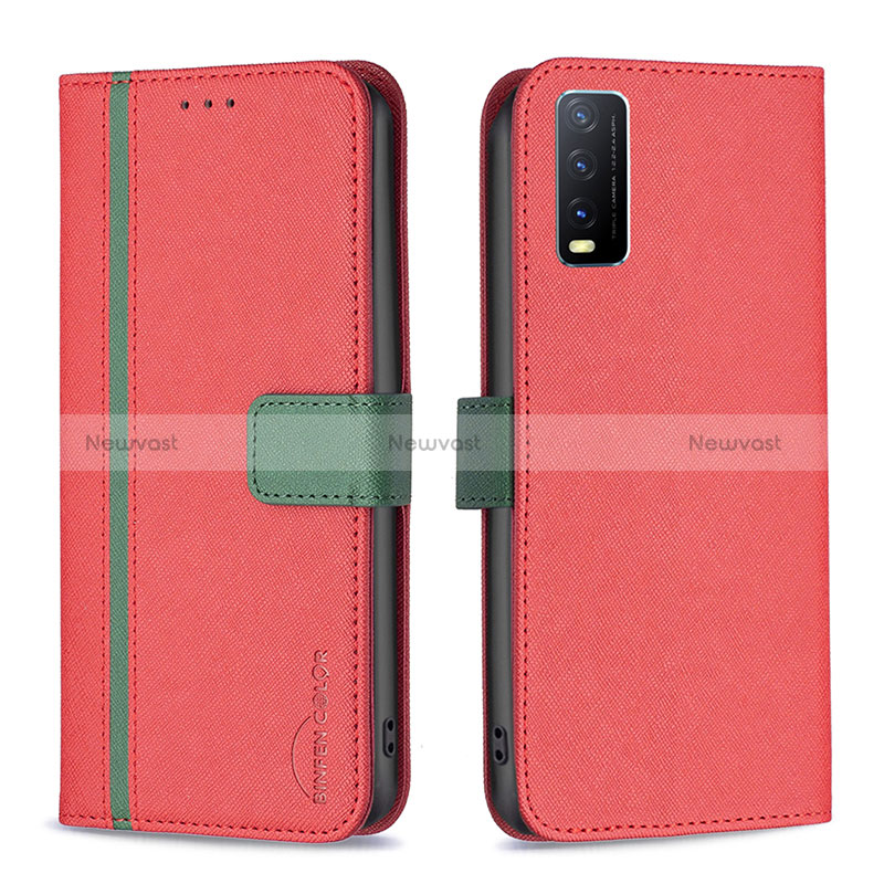 Leather Case Stands Flip Cover Holder B13F for Vivo Y12A