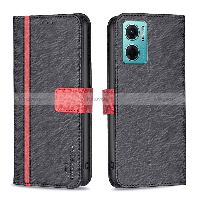 Leather Case Stands Flip Cover Holder B13F for Xiaomi Redmi 10 5G