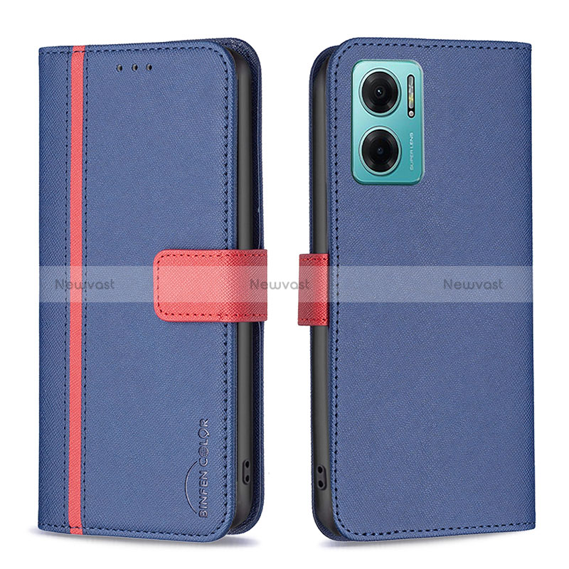 Leather Case Stands Flip Cover Holder B13F for Xiaomi Redmi 11 Prime 5G