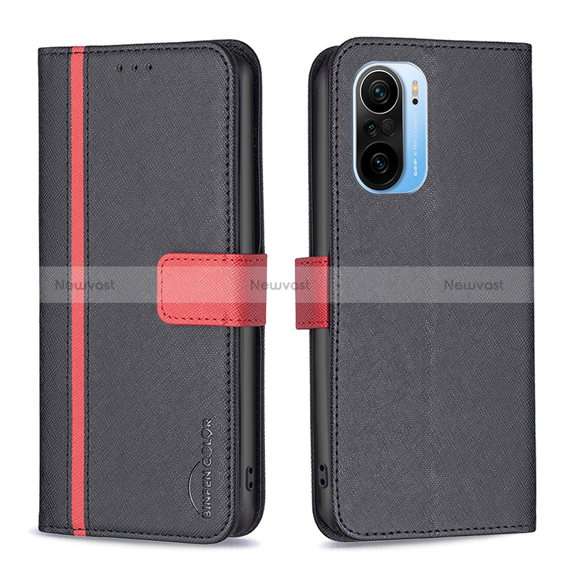 Leather Case Stands Flip Cover Holder B13F for Xiaomi Redmi K40 5G