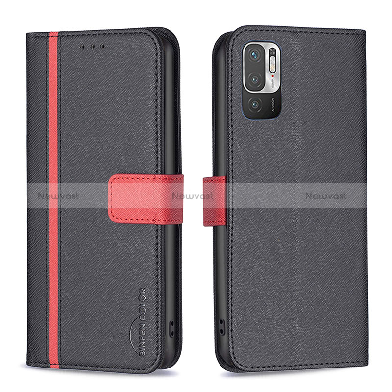 Leather Case Stands Flip Cover Holder B13F for Xiaomi Redmi Note 10 5G