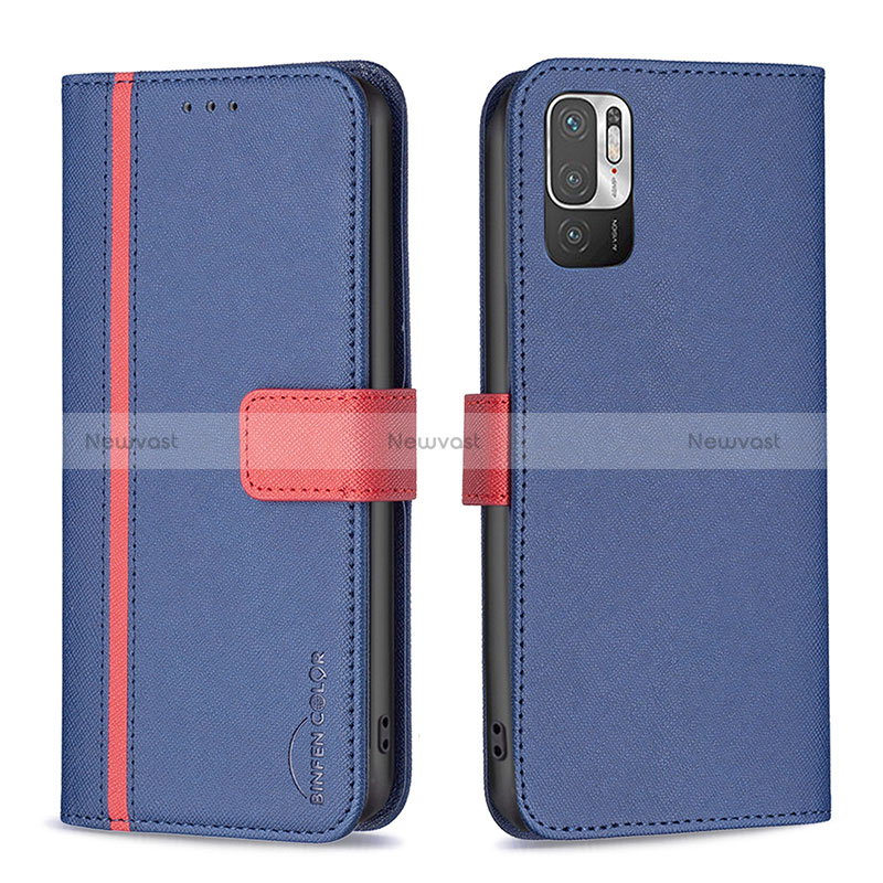 Leather Case Stands Flip Cover Holder B13F for Xiaomi Redmi Note 10T 5G