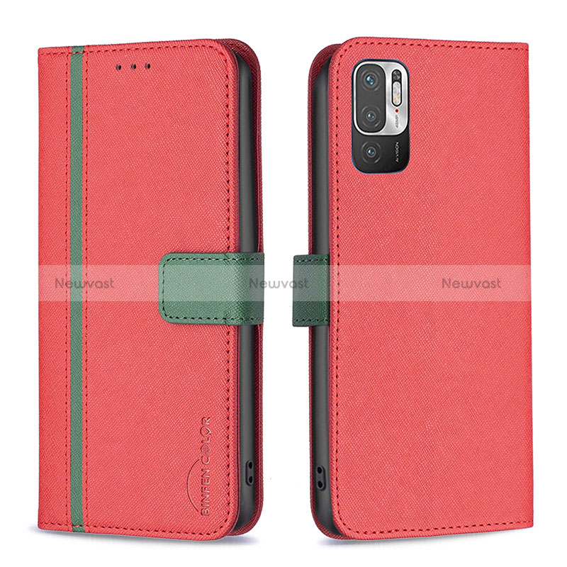 Leather Case Stands Flip Cover Holder B13F for Xiaomi Redmi Note 10T 5G