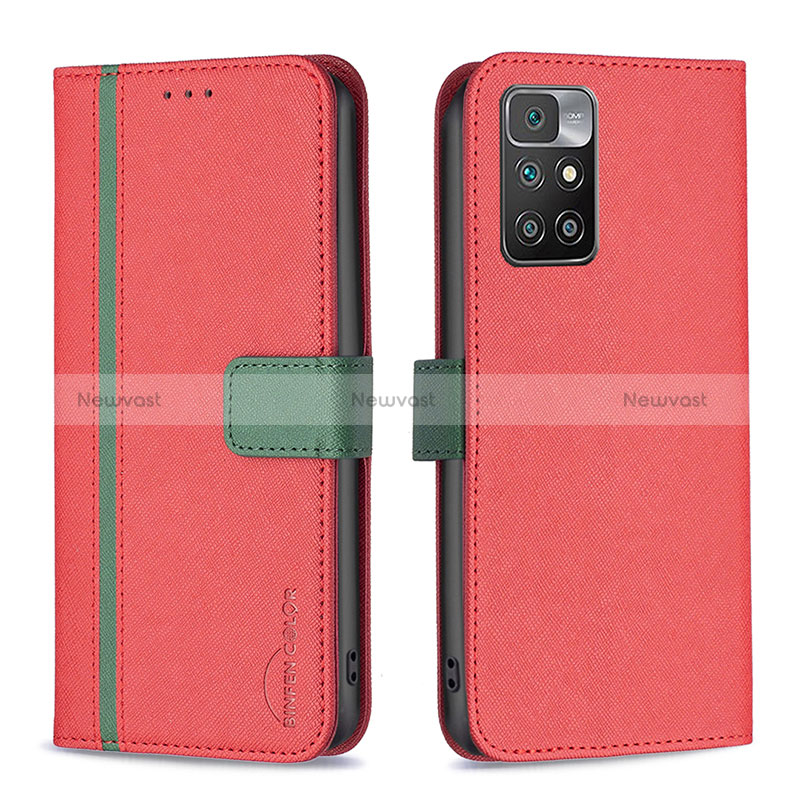 Leather Case Stands Flip Cover Holder B13F for Xiaomi Redmi Note 11 4G (2021)