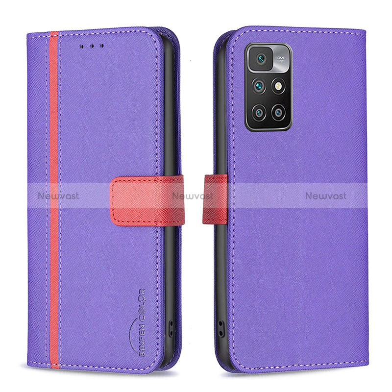 Leather Case Stands Flip Cover Holder B13F for Xiaomi Redmi Note 11 4G (2021)