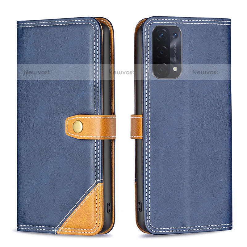 Leather Case Stands Flip Cover Holder B14F for Oppo A93 5G