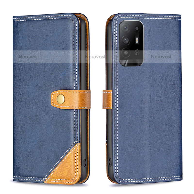 Leather Case Stands Flip Cover Holder B14F for Oppo A94 5G