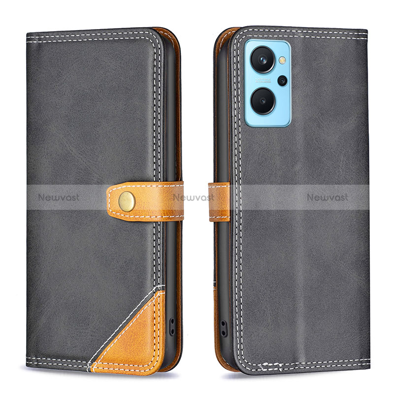 Leather Case Stands Flip Cover Holder B14F for Oppo A96 4G