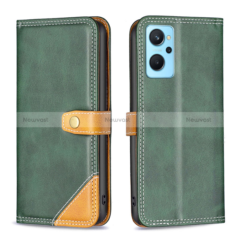 Leather Case Stands Flip Cover Holder B14F for Oppo A96 4G