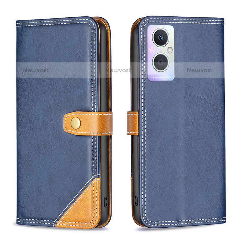 Leather Case Stands Flip Cover Holder B14F for Oppo F21 Pro 5G