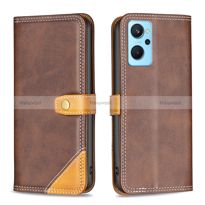 Leather Case Stands Flip Cover Holder B14F for Oppo K10 4G