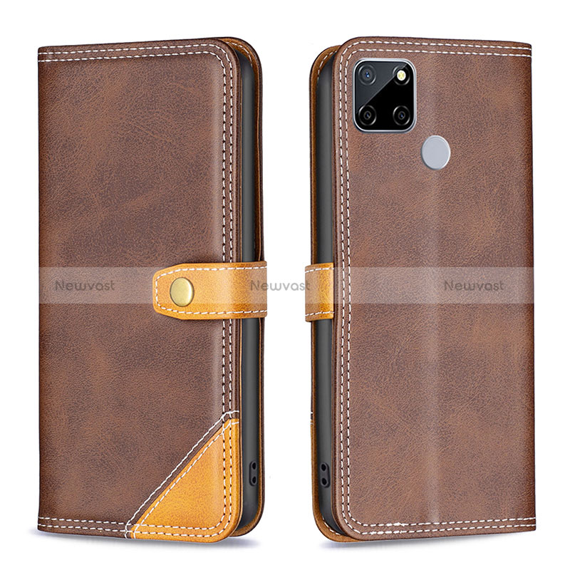 Leather Case Stands Flip Cover Holder B14F for Realme C12