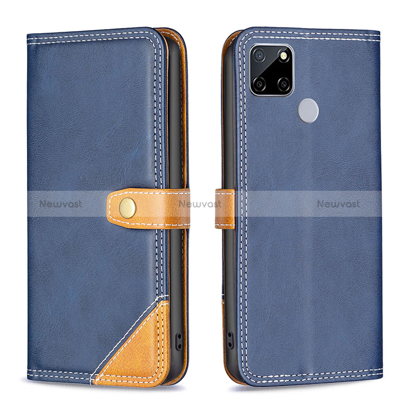 Leather Case Stands Flip Cover Holder B14F for Realme C25S