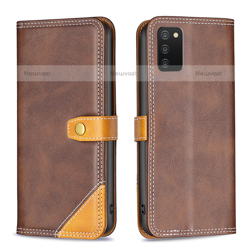 Leather Case Stands Flip Cover Holder B14F for Samsung Galaxy A02s