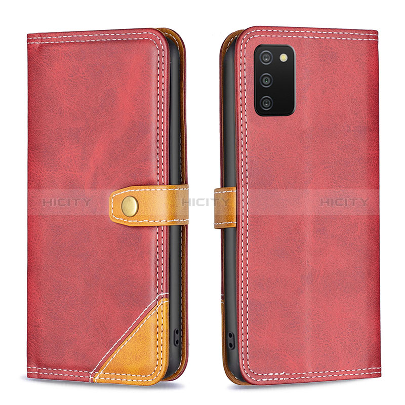 Leather Case Stands Flip Cover Holder B14F for Samsung Galaxy A03s