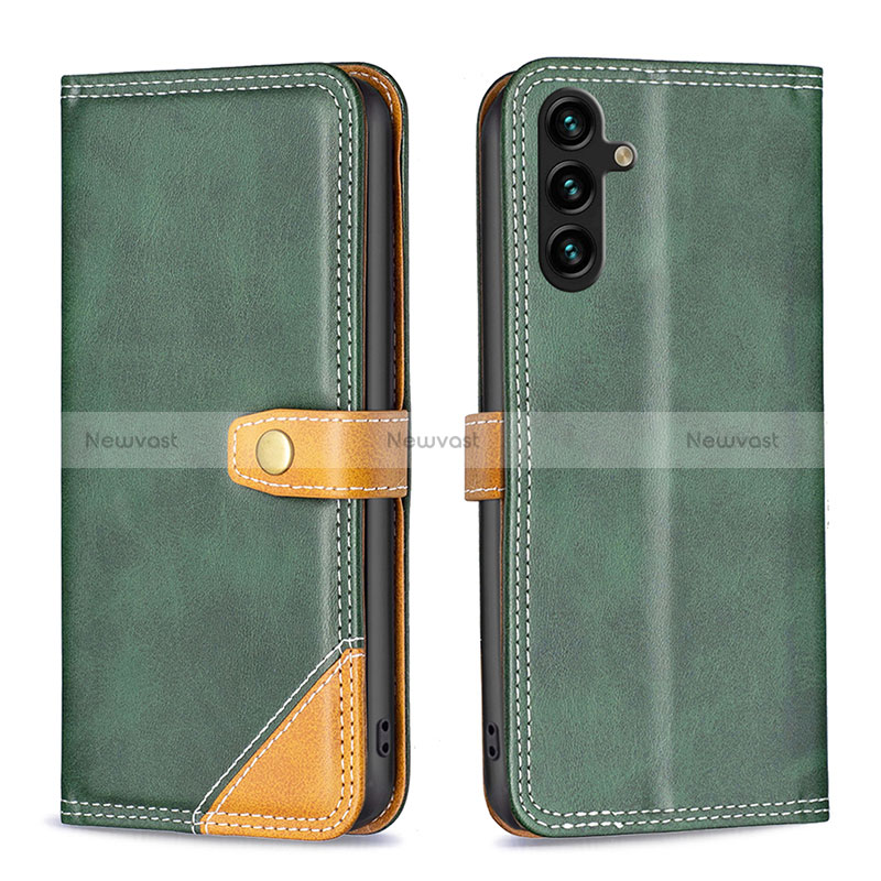 Leather Case Stands Flip Cover Holder B14F for Samsung Galaxy A04s