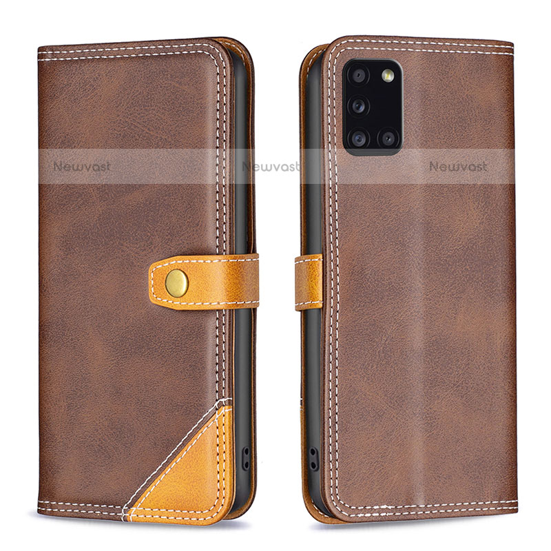 Leather Case Stands Flip Cover Holder B14F for Samsung Galaxy A31