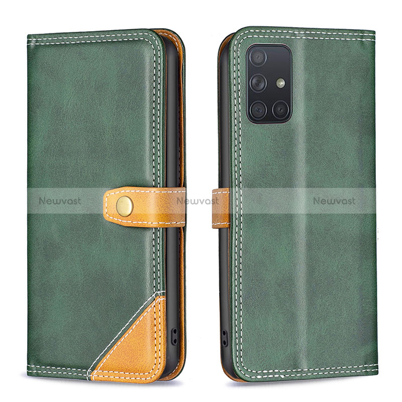 Leather Case Stands Flip Cover Holder B14F for Samsung Galaxy A71 5G