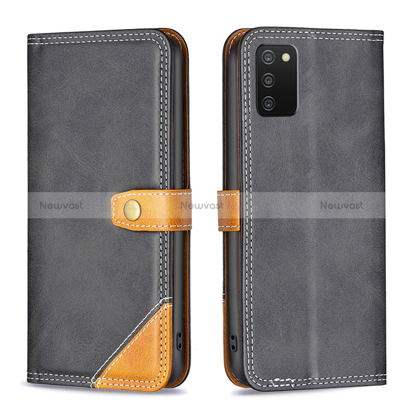 Leather Case Stands Flip Cover Holder B14F for Samsung Galaxy M02s