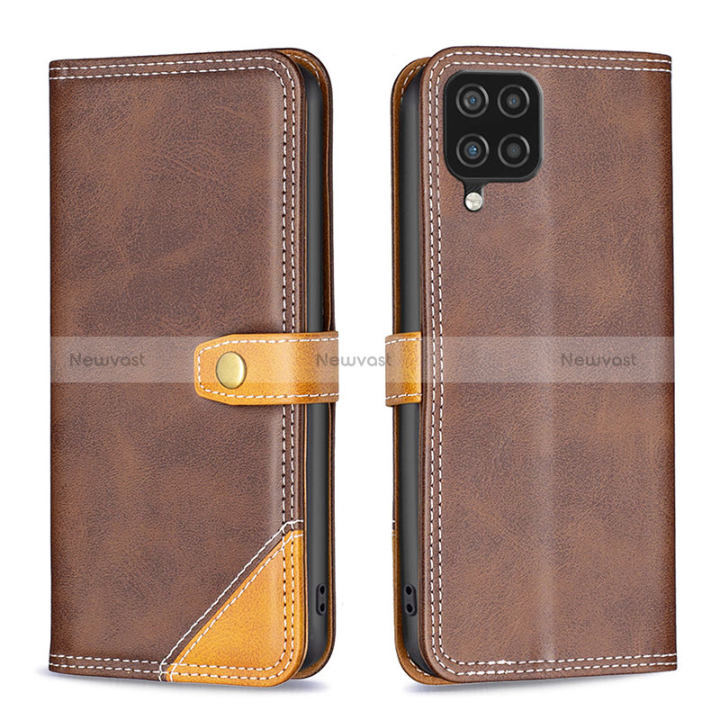 Leather Case Stands Flip Cover Holder B14F for Samsung Galaxy M12