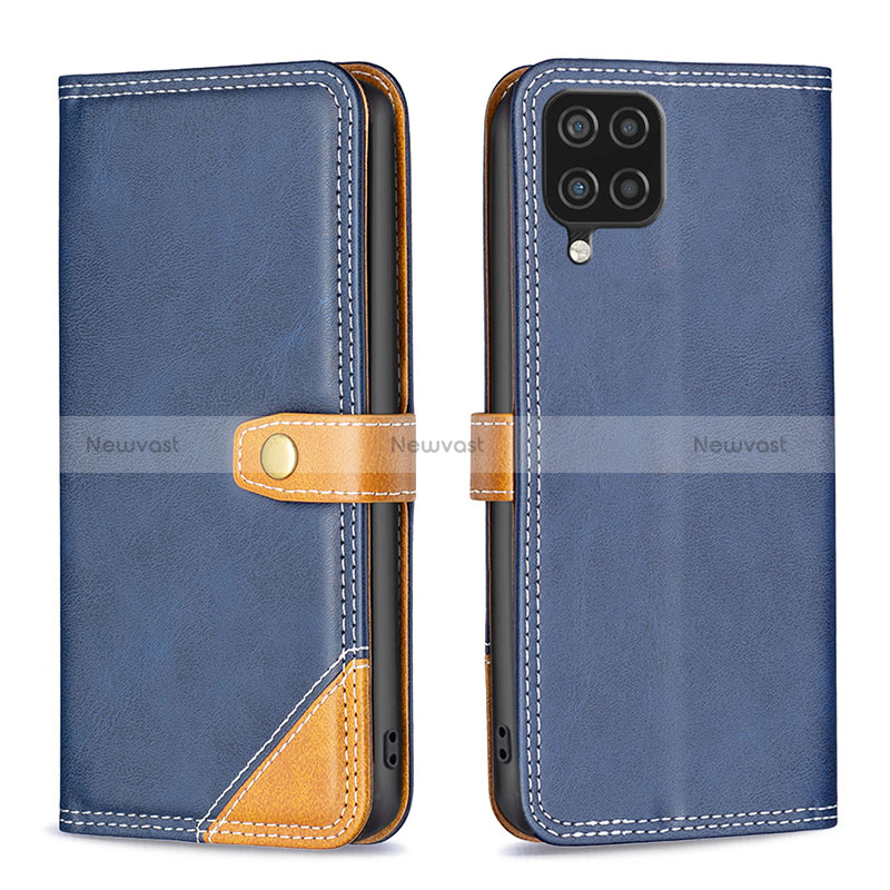 Leather Case Stands Flip Cover Holder B14F for Samsung Galaxy M12