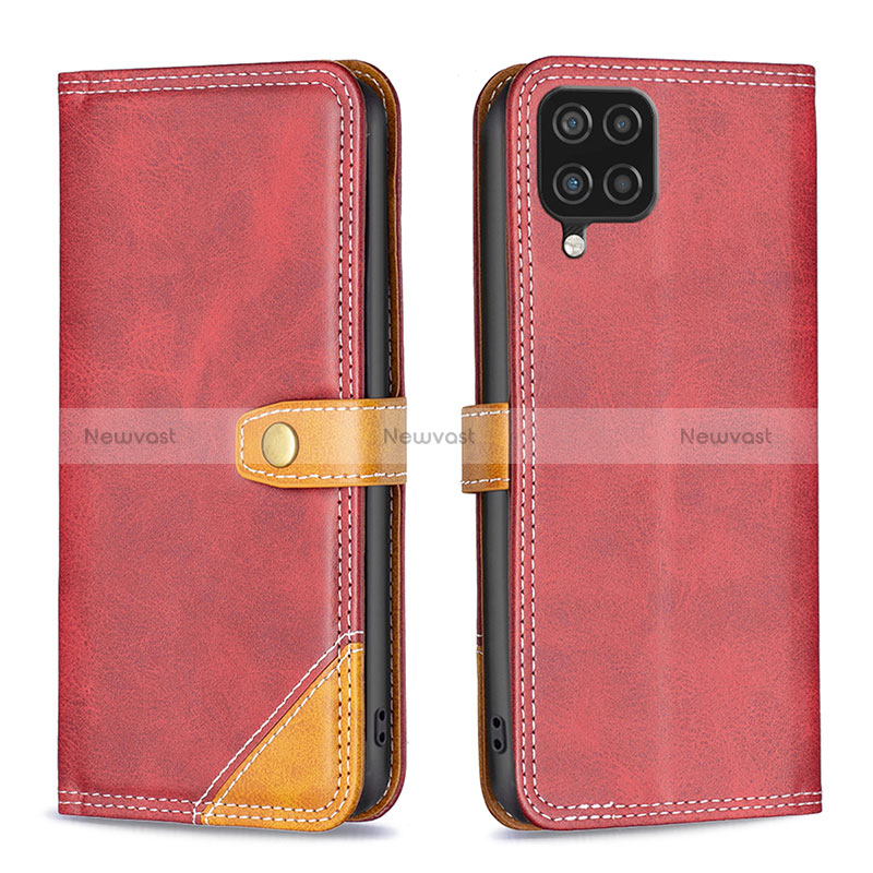 Leather Case Stands Flip Cover Holder B14F for Samsung Galaxy M12